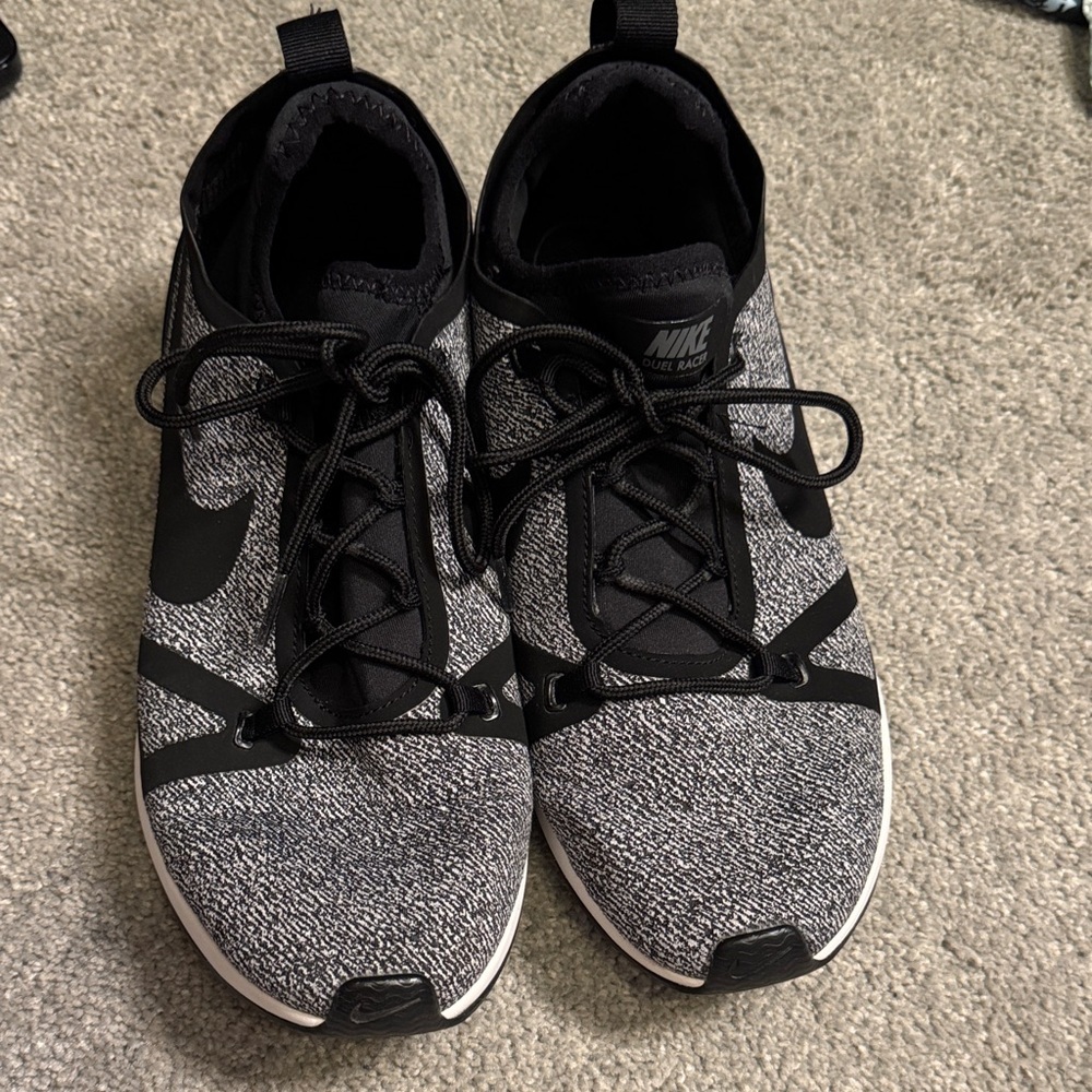 Nike Black and White Running Shoes